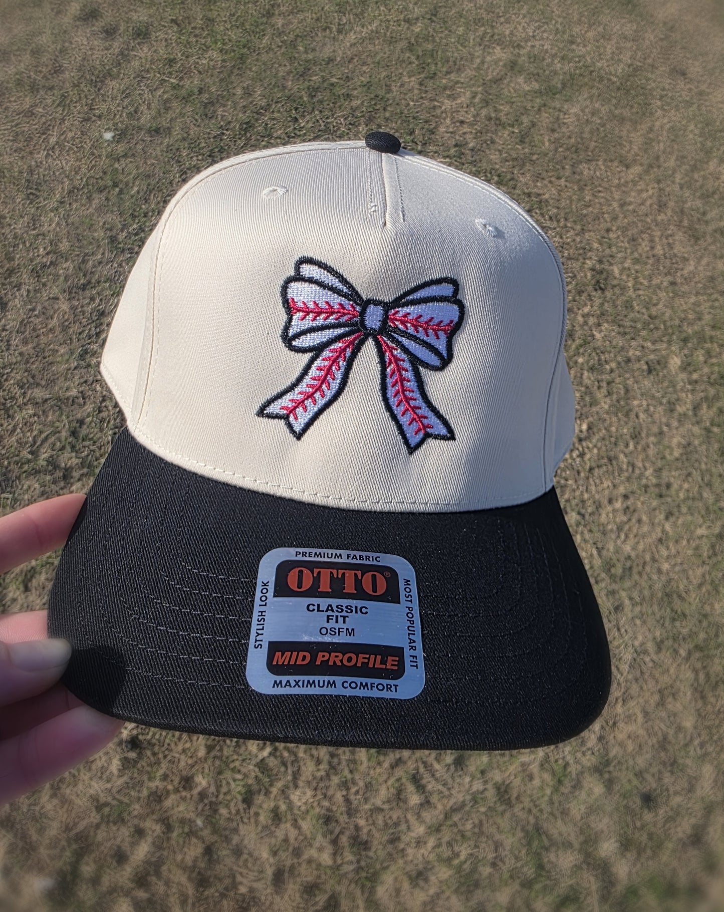 Baseball Bow Embroidered Hat