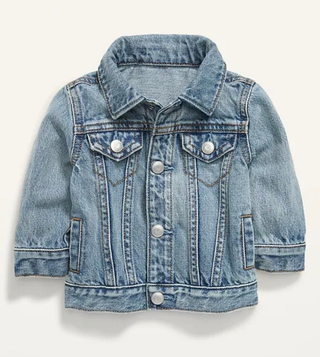 ON Girl's Custom Name Checkered Jean Jacket