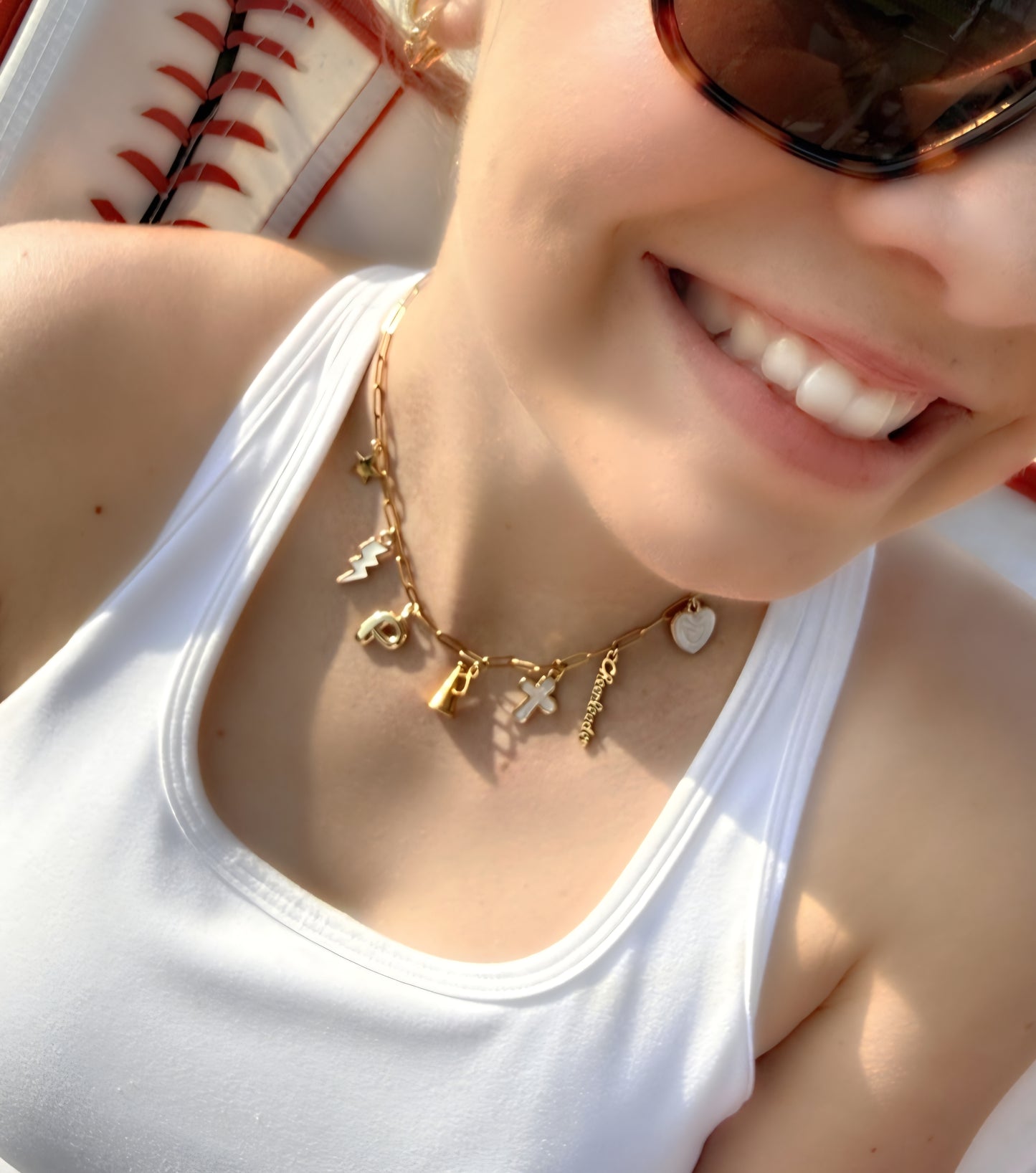 Peaster Cheer Booster Charm Necklace