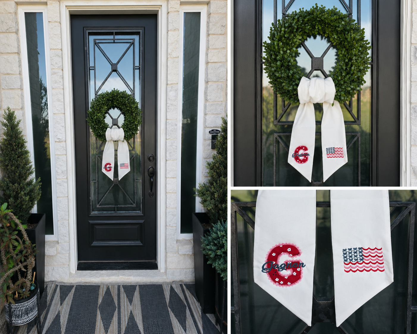 Patriotic Wreath Sash