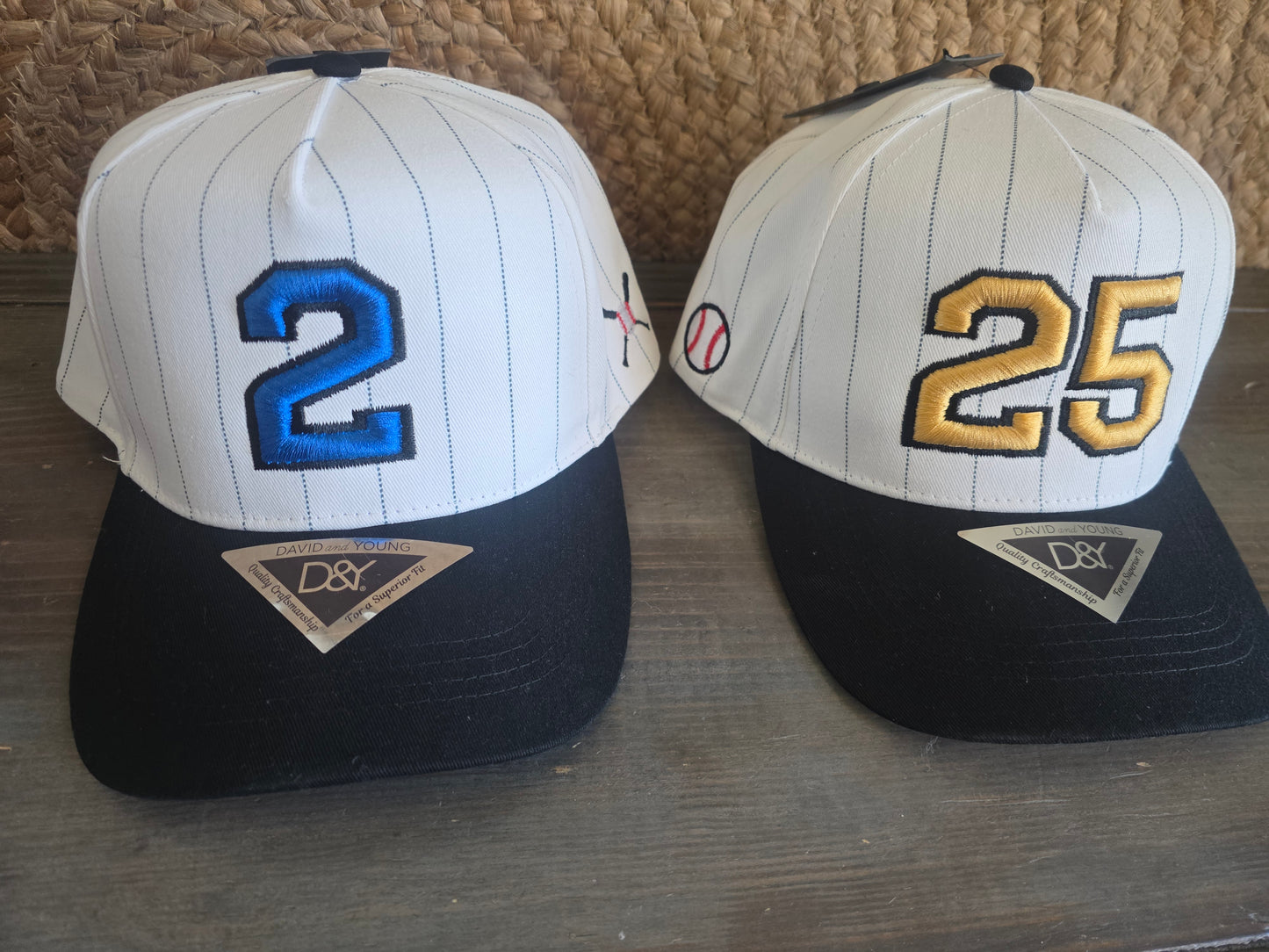 Pinstripe Personalized Player Number Hat