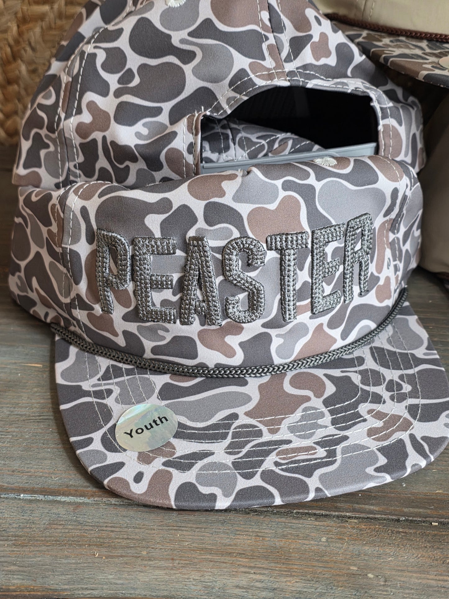 Youth & Adult Camo Flatbill Rope Hat