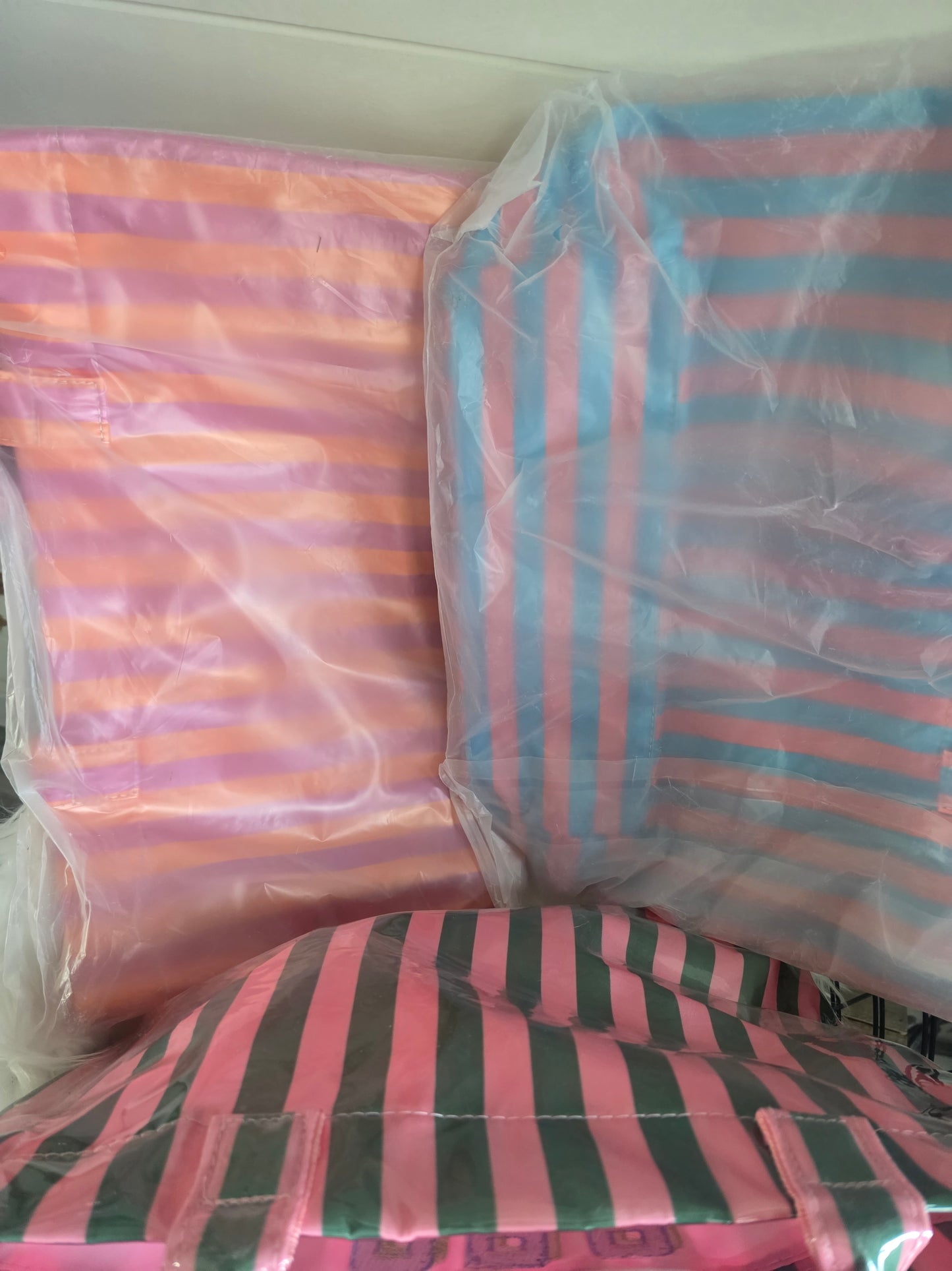 Personalized Striped Tote Bags