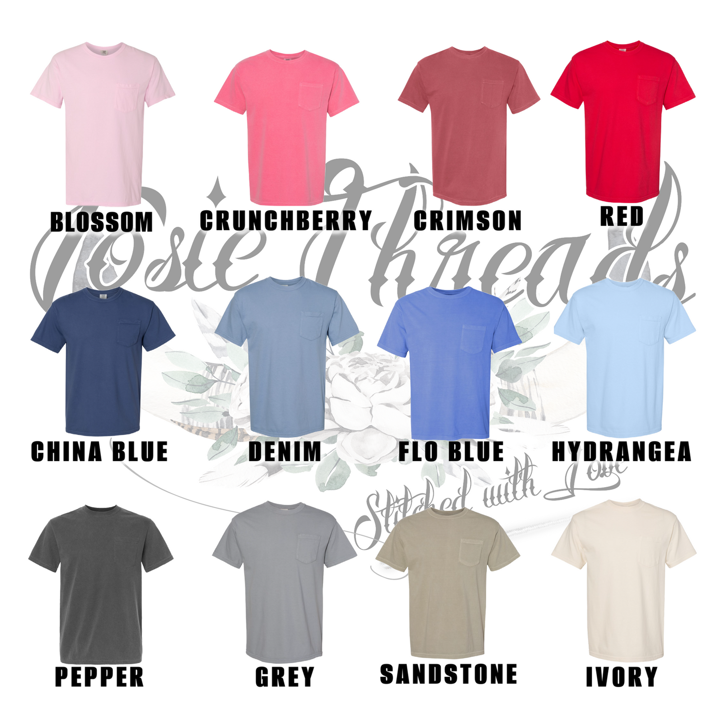 Comfort Colors Patriotic Dog Pocket T